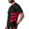 LEADER T-shirt en mesh LOADED Noir-Rouge